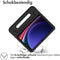 Accezz Kidsproof Backcover - Samsung Galaxy Tab S9 / Tab S9 FE - Handvat - Zwart