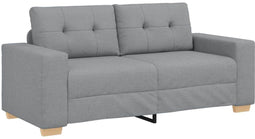 vidaXL - Loveseat - bank - 140 - cm - stof - lichtgrijs