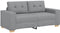 vidaXL - Loveseat - bank - 140 - cm - stof - lichtgrijs