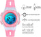 Kinderhorloges Meisjes Jongens Digitaal 7 Kleuren LED Digitaal horloge voor Kinderen Waterdicht Sport Buiten Multifunctioneel Digitale horloges met Stopwatch / Alarm Leeftijd 4-15, roze, klein 26g