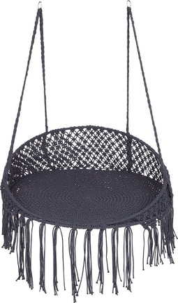 Beliani BUNYAN - Hangstoel - Zwart - Katoen