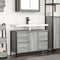 vidaXL - Wastafelkast - met - lades - 90x34,5x60 - cm - grijs - Sonoma