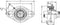 HTB UCFL 208 Flenslager Grijs/grauw gietijzer Boordiameter 40 mm Gatafstand 144 mm
