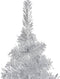 vidaXL - Kunstkerstboom - met - standaard - 210 - cm - PET - zilverkleurig