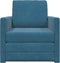 vidaXL - Floor - Sofa - Bed - 2-in-1 - Blauw - 74x77x81 - cm - Velvet