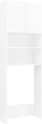 vidaXL - Wasmachinekast - 64x25,5x190 - cm - hoogglans - wit