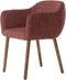 Blaine eetkamerstoel - beige+hout donkerbruin