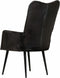 vidaXL Fauteuil echt leer zwart