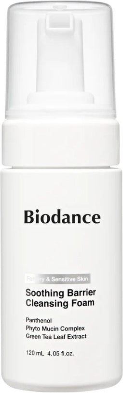 Biodance Soothing Barrier Cleansing Foam - Milde schuimreiniger met 7 huidverzorgingsingrediënten - 120 ml