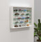 Vitrinekastje - wandvitrine - glasplanken 50 cm breed x 4.5 cm diep - schuifdeuren