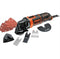 BLACK+DECKER MT300KA-QS - Oscillerende Multitool 300W - Schuren Zagen Schrapen - Oranje Zwart
