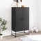 vidaXL - Hoge - kast - 68,5x38,5x123,5 - cm - staal - zwart