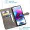 iMoshion Hoesje Geschikt voor Motorola Moto G100 Hoesje Met Pasjeshouder - iMoshion Mandala Bookcase - Grijs