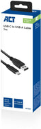 ACT AC3020 - USB 3.2 Gen1 A male - C male - 5Gbps - 1 meter Zwart