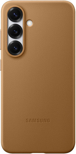 Samsung Galaxy S25 - Vegan Leather Case - Krasbestendig - Bruin