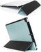 Selencia Tablet Hoes Geschikt voor iPad 8 (2020) 8e generatie / iPad 7 (2019) 7e generatie / iPad 9 (2021) 9e generatie - Selencia Nuria Vegan Lederen Trifold Bookcase - Lichtblauw