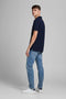 JACK&JONES PREMIUM JPRBLALOGO SPRING SS POLO NOOS - Polo - Katoen met stretch - Donkerblauw - Maat L
