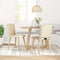 vidaXL - Eetkamerstoelen - 2 - st - stof - crèmekleurig