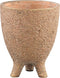 PTMD Binky Ronde Bloempot - H18 x Ø15 cm - Cement - Goud