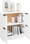 vidaXL - Dressoir - 60x30x70 - cm - bewerkt - hout - hoogglans - wit