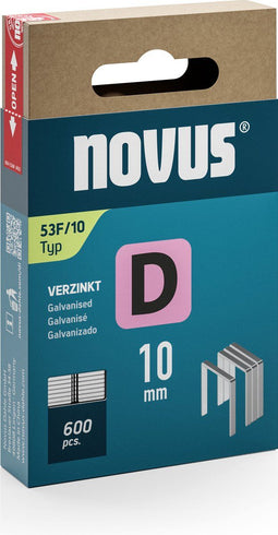 Novus D 53F - Platte draad nieten 10 mm - 600 stuks