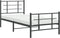 vidaXL - Bedframe - met - hoofd- - en - voeteneinde - metaal - zwart - 90x200 - cm