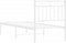 vidaXL - Bedframe - met - hoofdbord - metaal - wit - 80x200 - cm