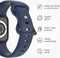 imoshion Siliconen⁺ bandje - Geschikt voor Apple Watch 1, 2, 3, 4, 5, 6, 7, 8, 9, 10 (42 mm), SE - 38/40/41 mm - Donkerblauw - S/M