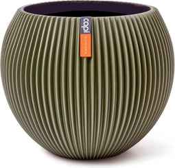 Capi Europe - Vaas bol Groove Colours - 18x15 - Groen - Opening Ø11 - Bloempot voor binnen - 5 jaar garantie - BGVGN102