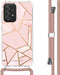 iMoshion Hoesje Geschikt voor Samsung Galaxy A52 (4G) / A52s / A52 (5G) Hoesje Met Koord - iMoshion Design Hoesje met Koord - Goud / Roze / Pink Graphic