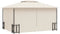 vidaXL - Prieel - met - zijwanden - en - dubbel - dak - 3x4 - m - crèmekleurig