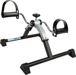 Mobilex - Inklapbare hometrainer - Gebruik: thuis, kantoor of andere gelegenheden om zitten of liggen te trainen - Zwart/RVS