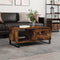 vidaXL - Salontafel - 90x50x40 - cm - bewerkt - hout - gerookt - eikenkleurig