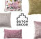 Dutch Decor KARA - Sierkussen 45x45 cm - met bladprint - velvet - Boa - groen - Inclusief binnenkussen