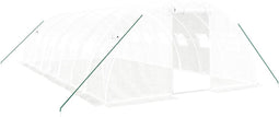 vidaXL - Tuinkas - met - stalen - frame - 32 - m² - 8x4x2 - m - wit