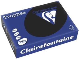 Clairefontaine Trophée Pastel, gekleurd papier, A4, 210 g, 250 vel, zwart