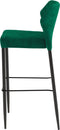 Louis Stapelbare barkruk groen, velvet gestoffeerd, brandvertragend - SET VAN 2