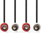 Nedis CAGP24200BK100 - Stereo audiokabel - RCA-connectoren - Rood Wit Zwart