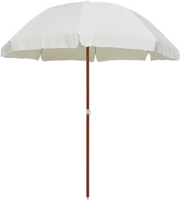 vidaXL - Parasol - met - stalen - paal - 240 - cm - zandkleurig