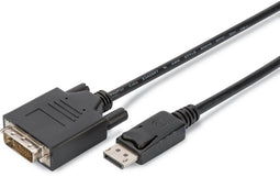 Assmann AK-990900-020-S - DisplayPort naar DVI-D Adapterkabel - 2.00 m - Zwart