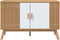 vidaXL - Dressoir - OLDEN - 114x43x73,5 - cm - massief - grenenhout - wit - en - bruin