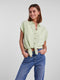 Pieces PCVINSTY - SS TIE SHIRT - Dames Blouse - Lichtgroen - Maat L