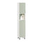 SoBuy BZR137-GR - Hoge Badkamerkast - Uitklapbare Wasmand - Groen - 31 x 30 x 167 cm