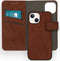 iMoshion Hoesje Geschikt voor iPhone 13 Mini Hoesje Met Pasjeshouder - iMoshion Uitneembare 2-in-1 Luxe Bookcase - Bruin