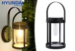 Hyundai Solar Buitenlamp Waterdicht – Met Dag en Nachtsensor – 360 Graden Wit Licht