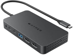 Targus HyperDrive Next Dual - USB Hub - 1x Ethernet 1Gbps 2x HDMI 5x USB 3.2 - Grijs