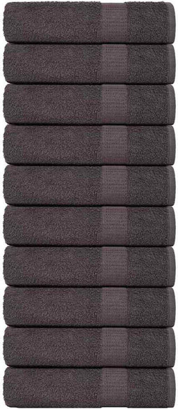 vidaXL - Handdoeken - 10st - 50x100 - cm - 360 - g/m² - 100% - katoen - antracietkleurig