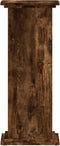 vidaXL - Plantenstandaard - 33x33x80 - cm - bewerkt - hout - gerookt - eikenkleurig