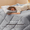 Dekbed 135 x 200 cm - 450 g/m² - Antraciet - Zacht en Warm Synthetisch