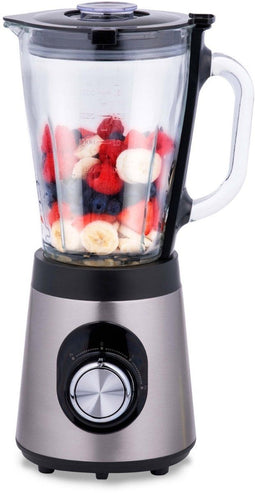 Alpina Blender - Smoothie 1.5L - Mixer 500W met Glazen Kan en 2 Snelheden - Antislip Voetjes